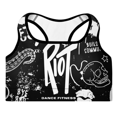 Chaos Print Sports Bra